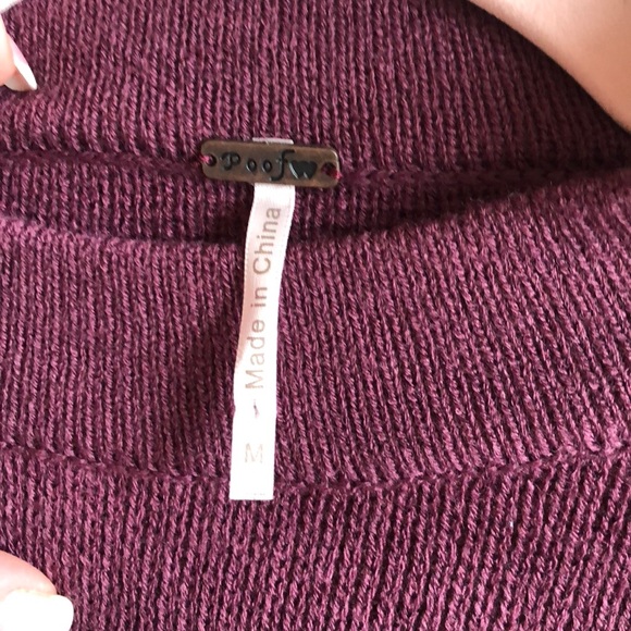 Maroon with purple hint sweater with bell sleeves - Picture 5 of 5